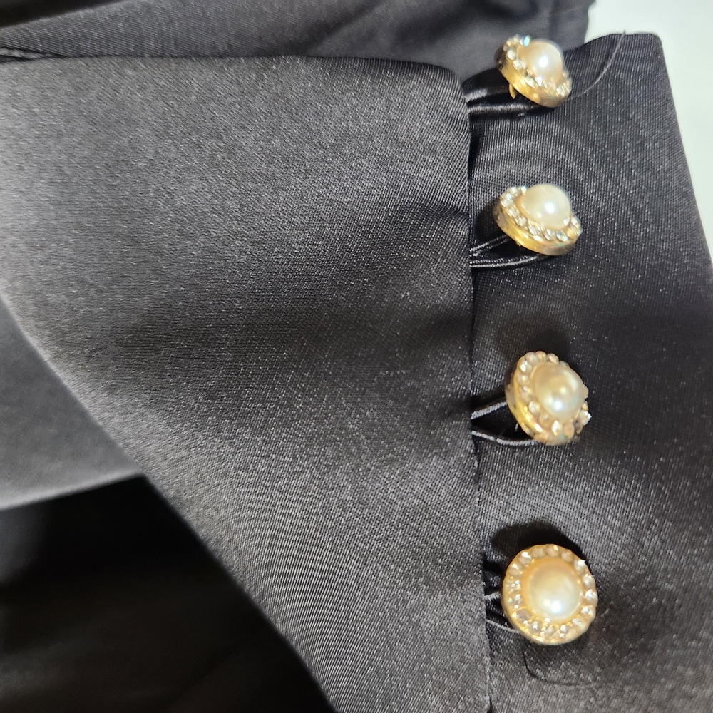 Express Black Blouse with Button Details - Picture 4 of 9